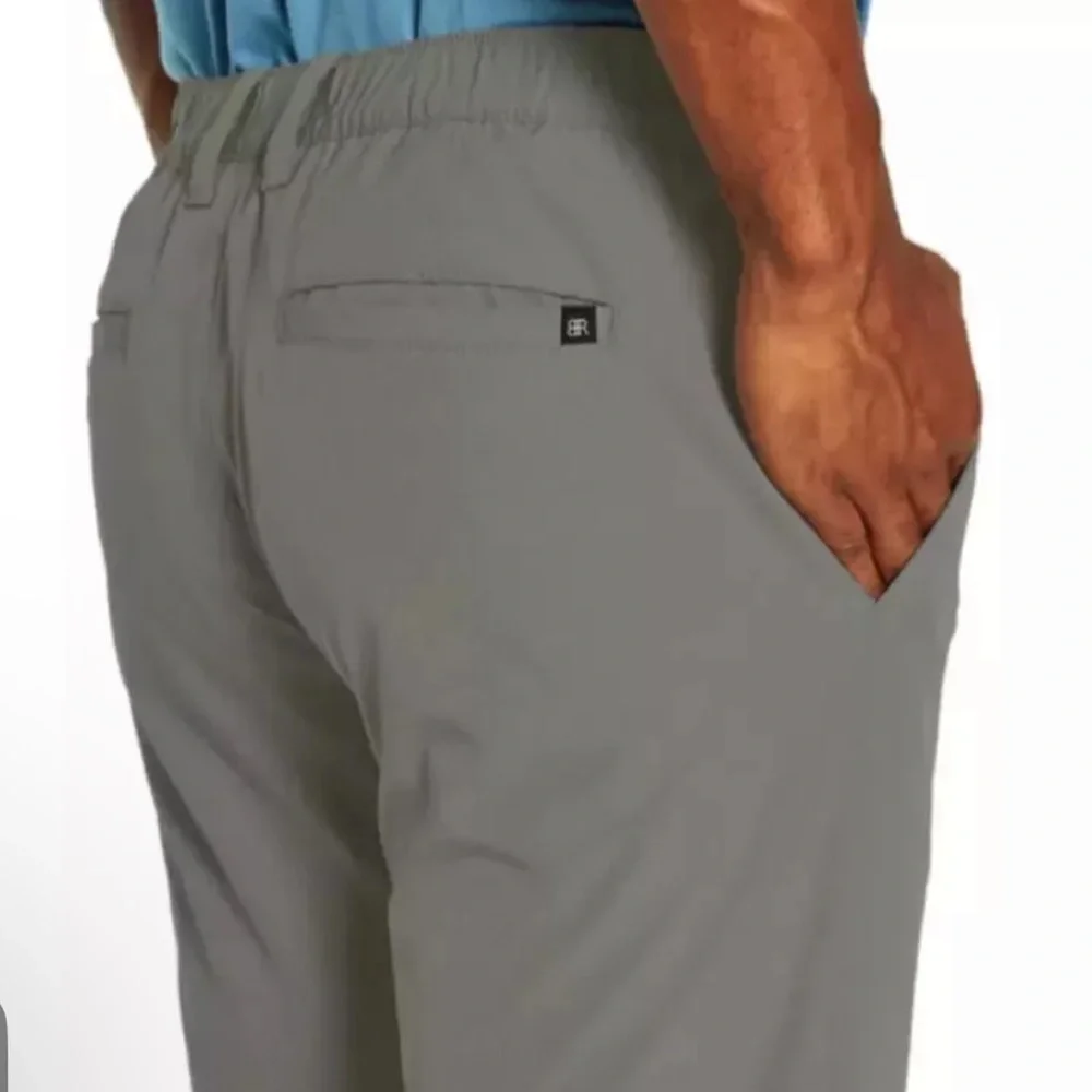 BANANA REPUBLIC Men's Gray Flat Front Golf Shorts Size 36 Pockets Outdoors